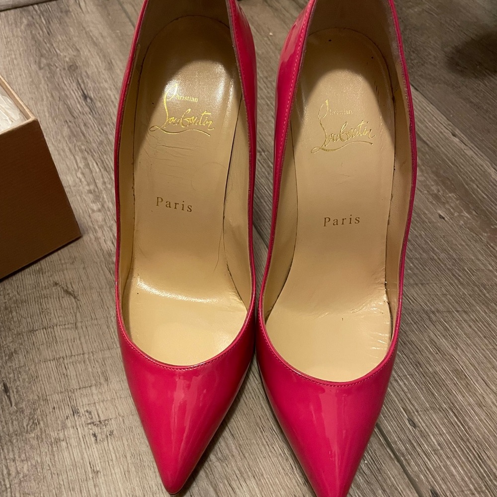 Christian Louboutin Pink Patent Leather Heels